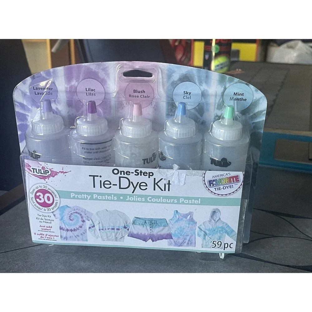 Tulip One‎ Step Fabric Tie Dye Kit: PRETTY PASTELS 5 Colors Dyes Art Craft NIB